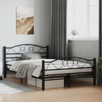 Bed Frame Black Steel 120x200 cm vidaXL by vidaXL