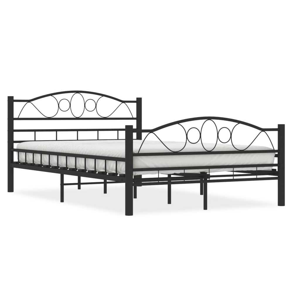 Bed Frame Black Steel 120x200 cm vidaXL - Bed Frames from vidaXL