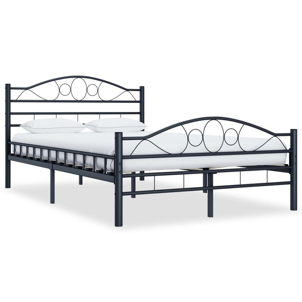 Bed Frame Black Steel 120x200 cm vidaXL - Bed Frames from vidaXL