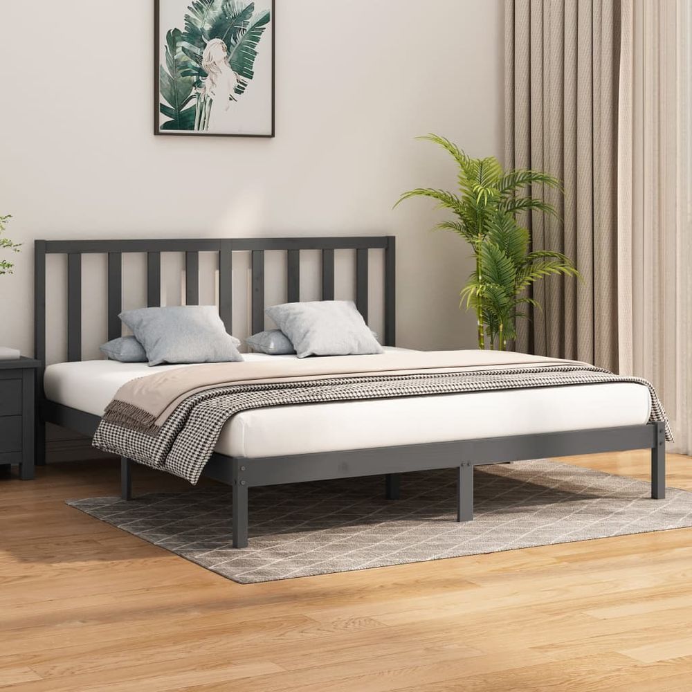 Bed Frame vidaXL Solid Wood 120x200 cm - Bed Frames from vidaXL
