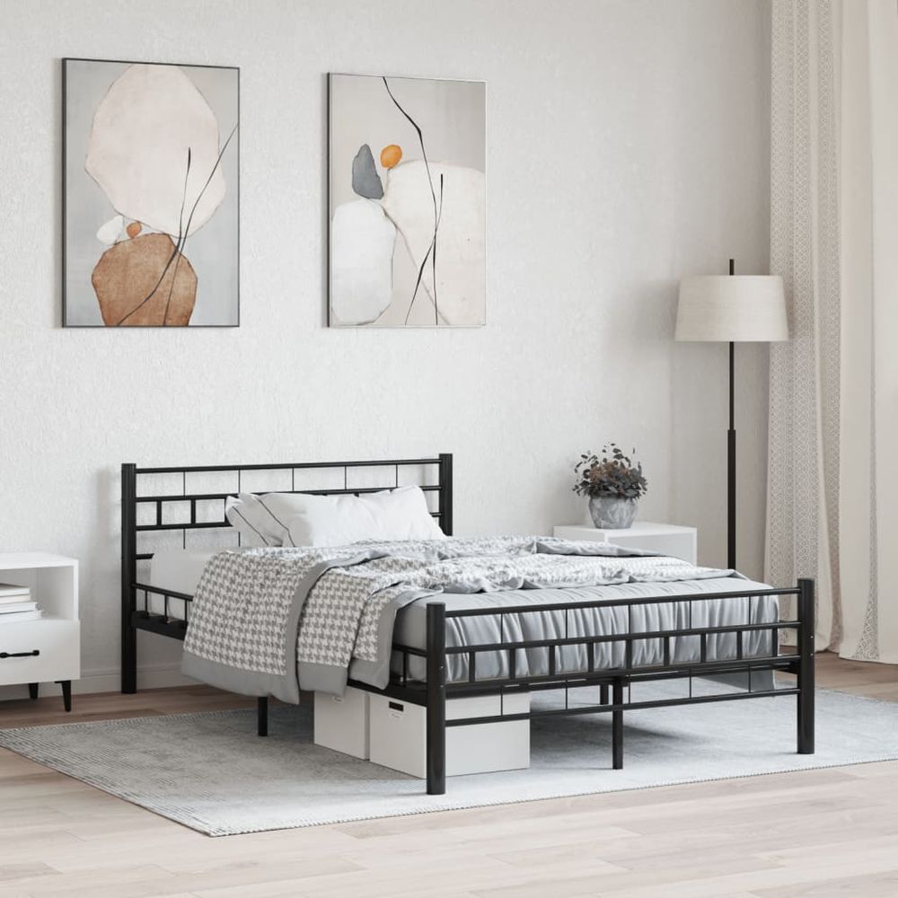 Bed Frame Black Metal 120x200 cm vidaXL - Bed Frames from vidaXL