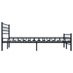 Bed Frame Black Metal 120x200 cm vidaXL by vidaXL