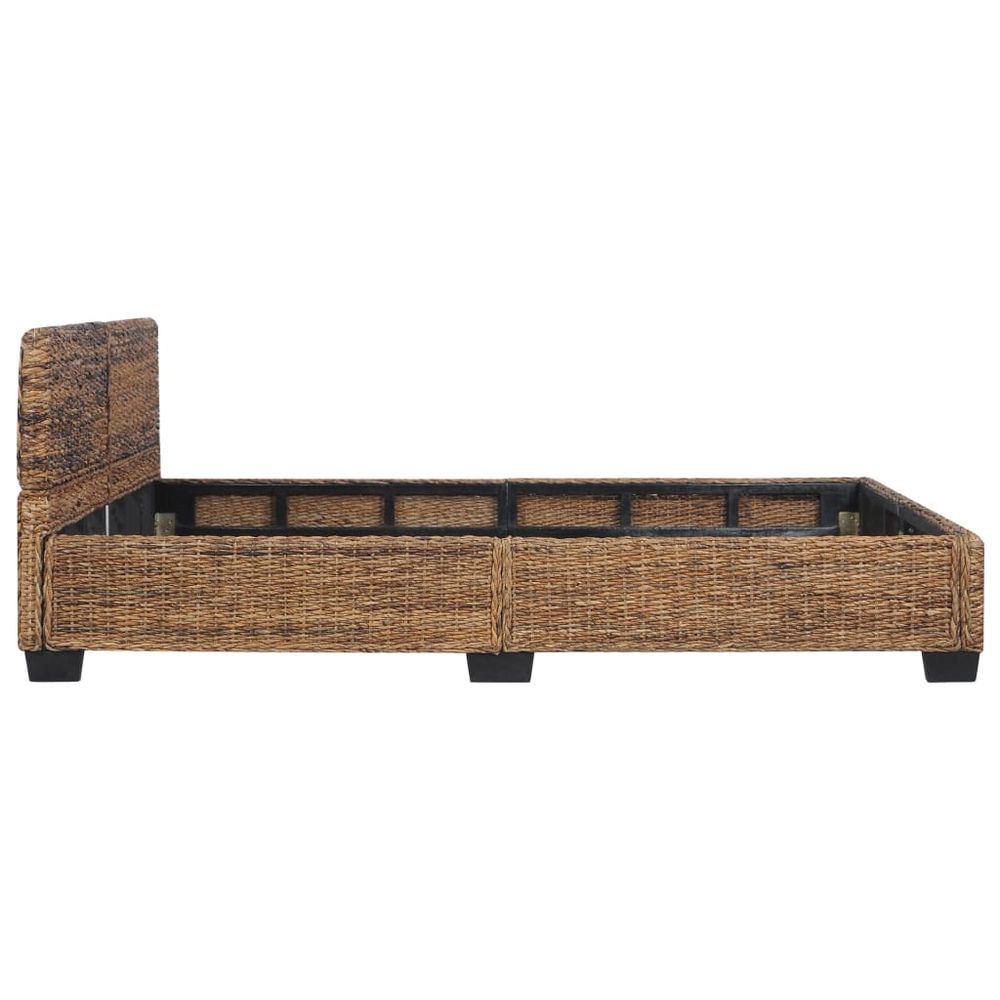 Bed Frame Grey Natural Rattan 140x200 cm vidaXL - Bed Frames from vidaXL