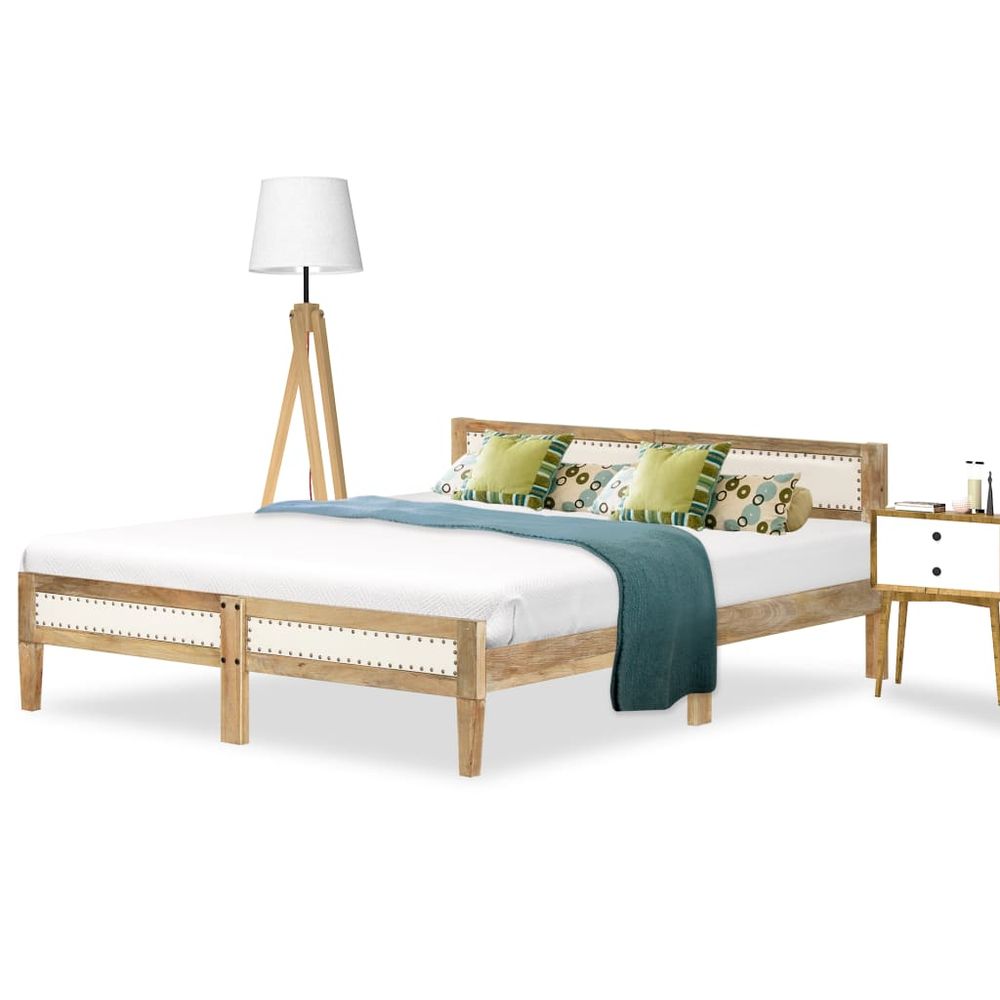 Bed Frame Solid Mango Wood - Bed Frames from vidaXL