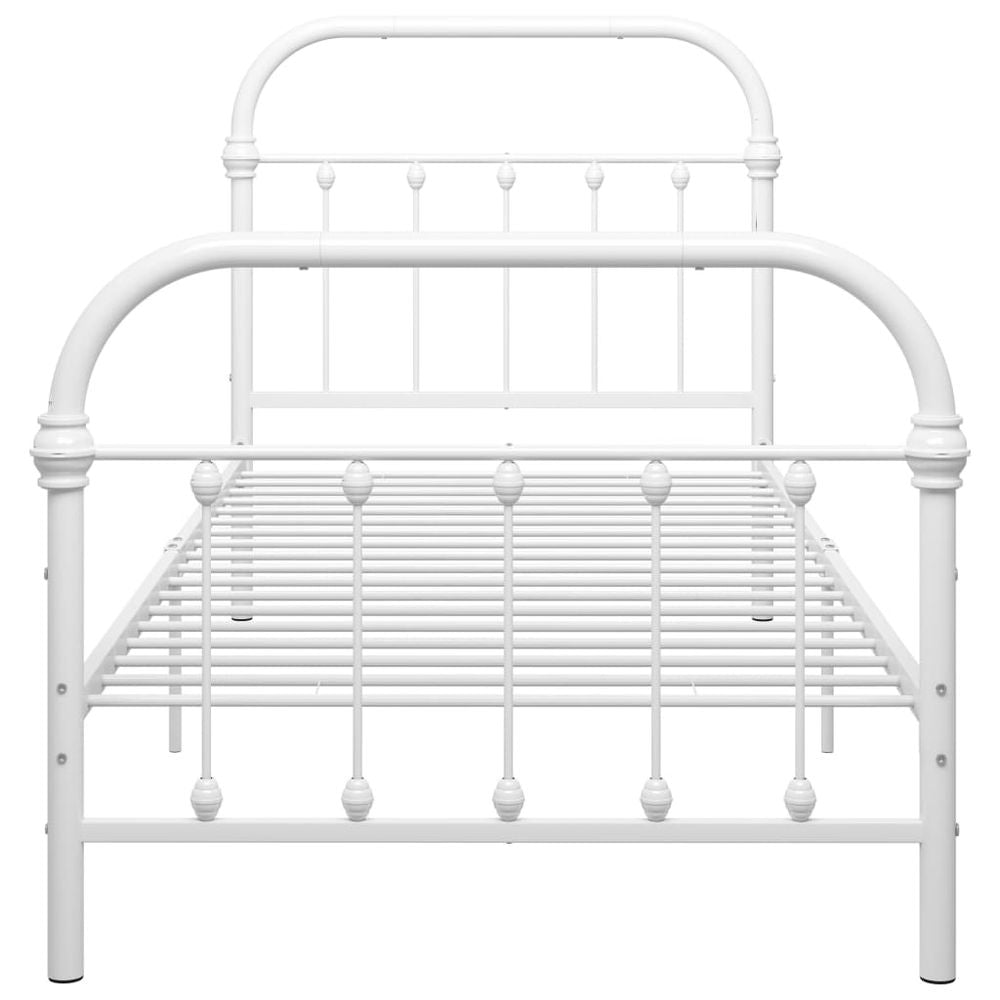 Bed Frame White Metal 90x200 cm vidaXL - Bed Frames from vidaXL