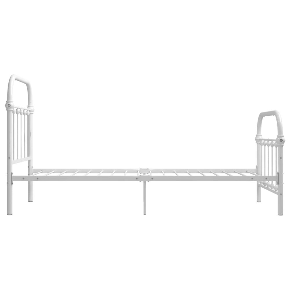 Bed Frame White Metal 90x200 cm vidaXL - Bed Frames from vidaXL
