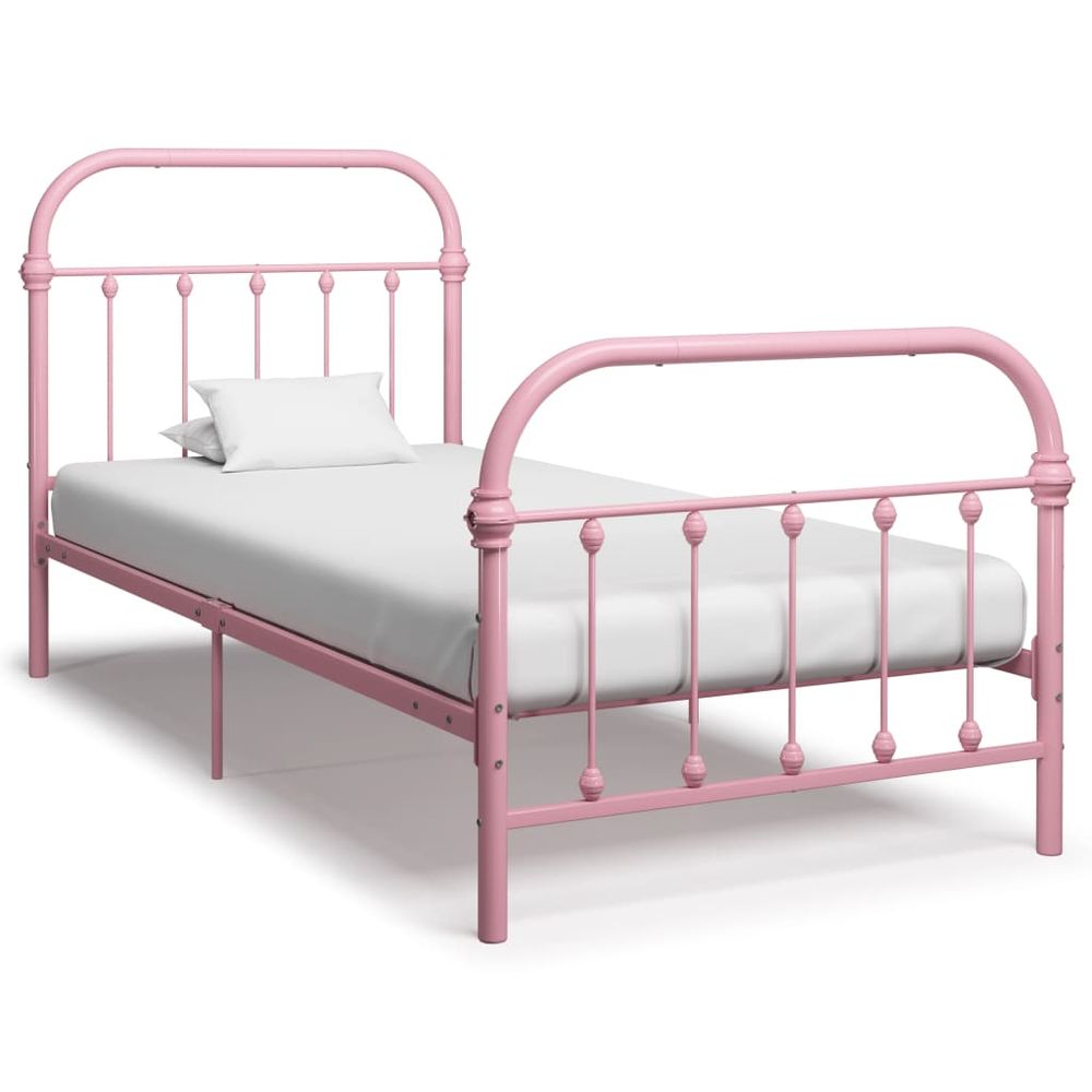 Bed Frame White Metal 90x200 cm vidaXL - Bed Frames from vidaXL