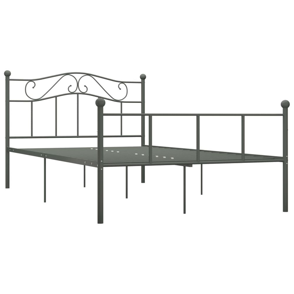 Bed Frame Grey Metal 120x200 cm vidaXL - Bed Frames from vidaXL