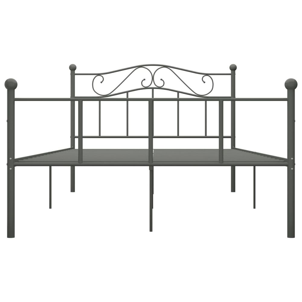 Bed Frame Grey Metal 120x200 cm vidaXL - Bed Frames from vidaXL
