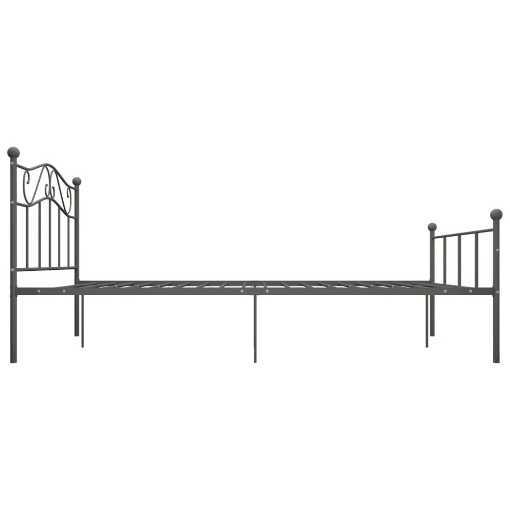 Bed Frame Grey Metal 120x200 cm vidaXL - Bed Frames from vidaXL
