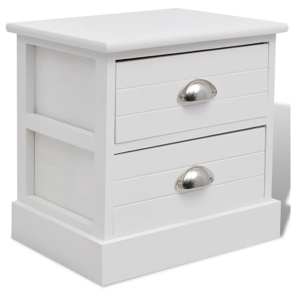 French Bedside Cabinet vidaXL White - Bedside Table from vidaXL