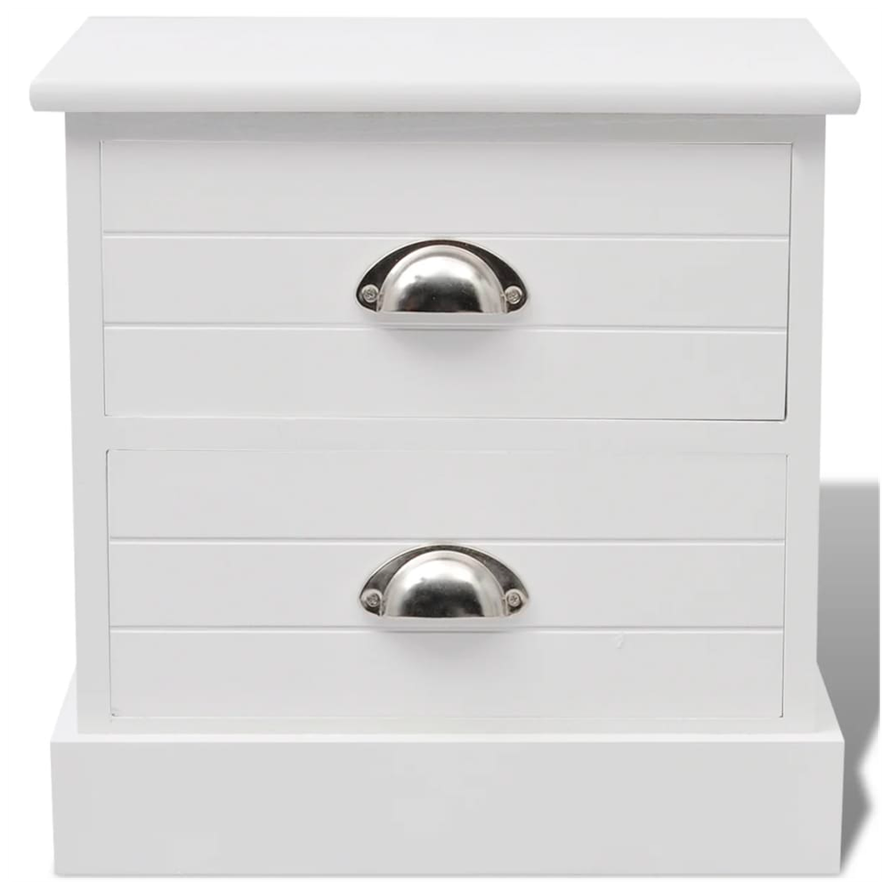 French Bedside Cabinet vidaXL White - Bedside Table from vidaXL