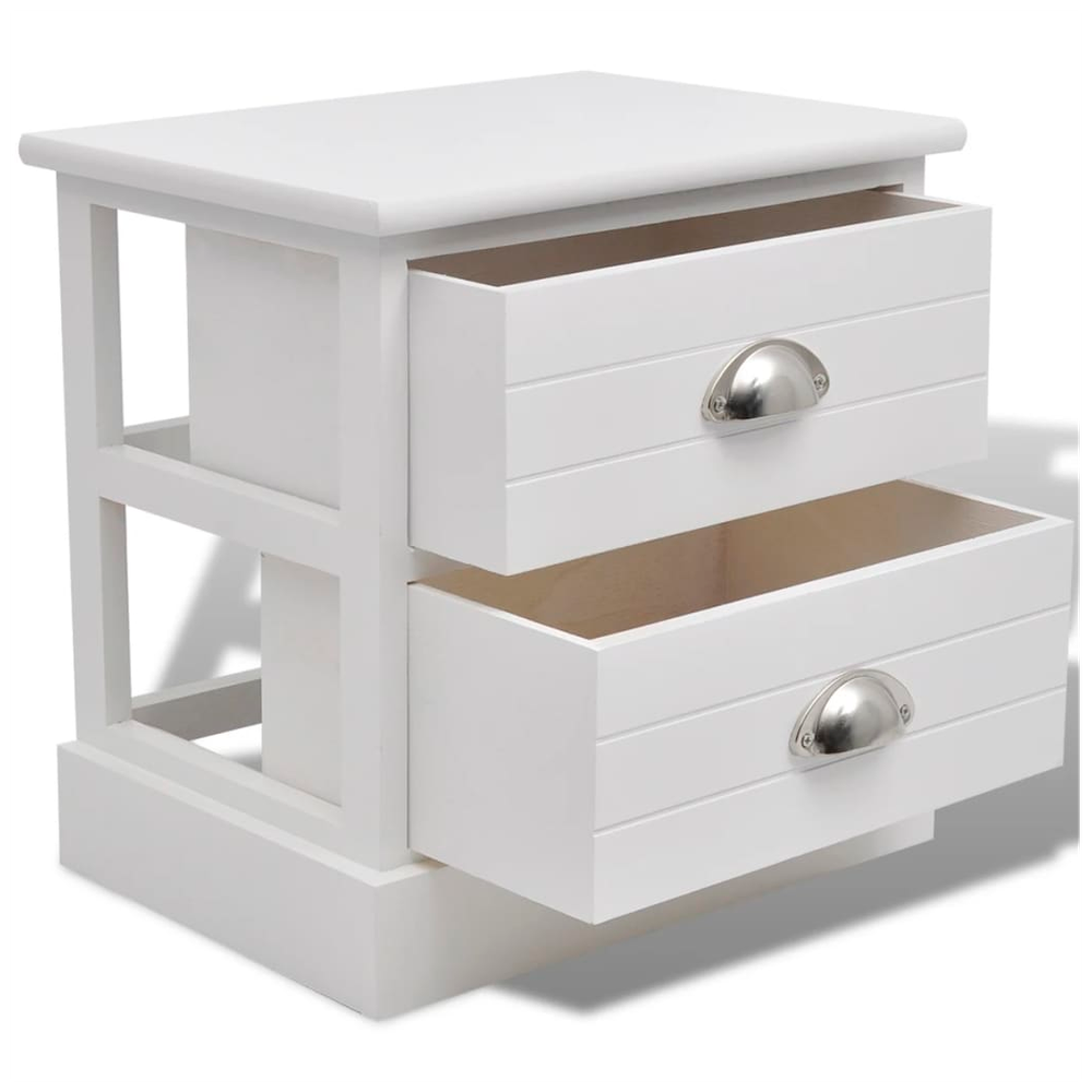 French Bedside Cabinet vidaXL White - Bedside Table from vidaXL