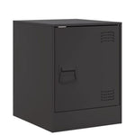 Bedside Cabinet Black 34.5x39x44 cm vidaXL Steel by vidaXL