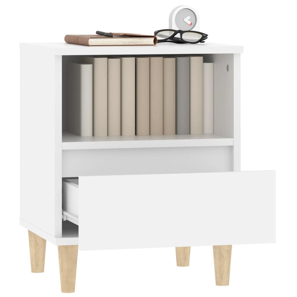 Bedside Cabinet White 40x35x50 cm vidaXL - Bedside Table from vidaXL