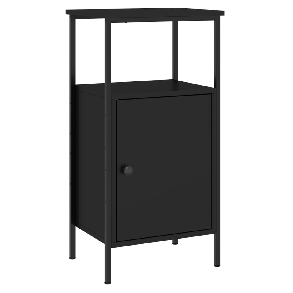 Bedside Cabinets 2 pcs Black 41x31x80 cm vidaXL Engineered Wood - Bedside Table from vidaXL