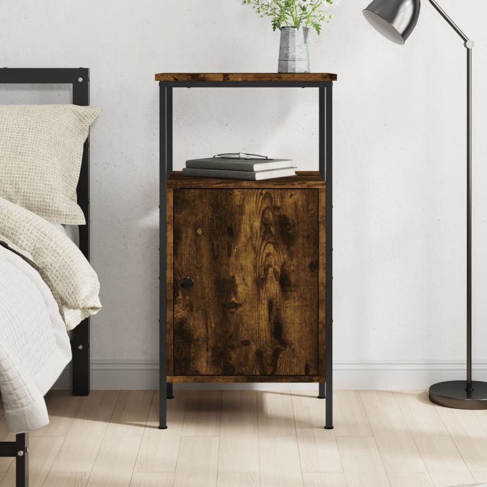 Bedside Cabinets 2 pcs Black 41x31x80 cm vidaXL Engineered Wood - Bedside Table from vidaXL