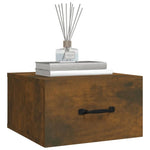 Wall-mounted Bedside Cabinet Smoked Oak 35x35x20 cm - Bedside Table from vidaXL