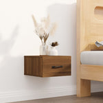 Wall-mounted Bedside Cabinet Smoked Oak 35x35x20 cm - Bedside Table from vidaXL