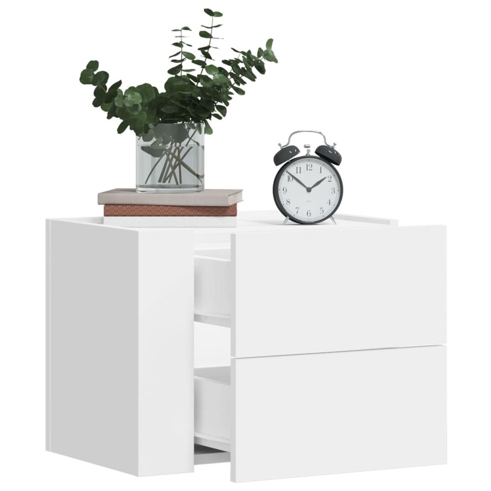 Wall-mounted Bedside Cabinet White 45x30x35 cm - Bedside Table from vidaXL