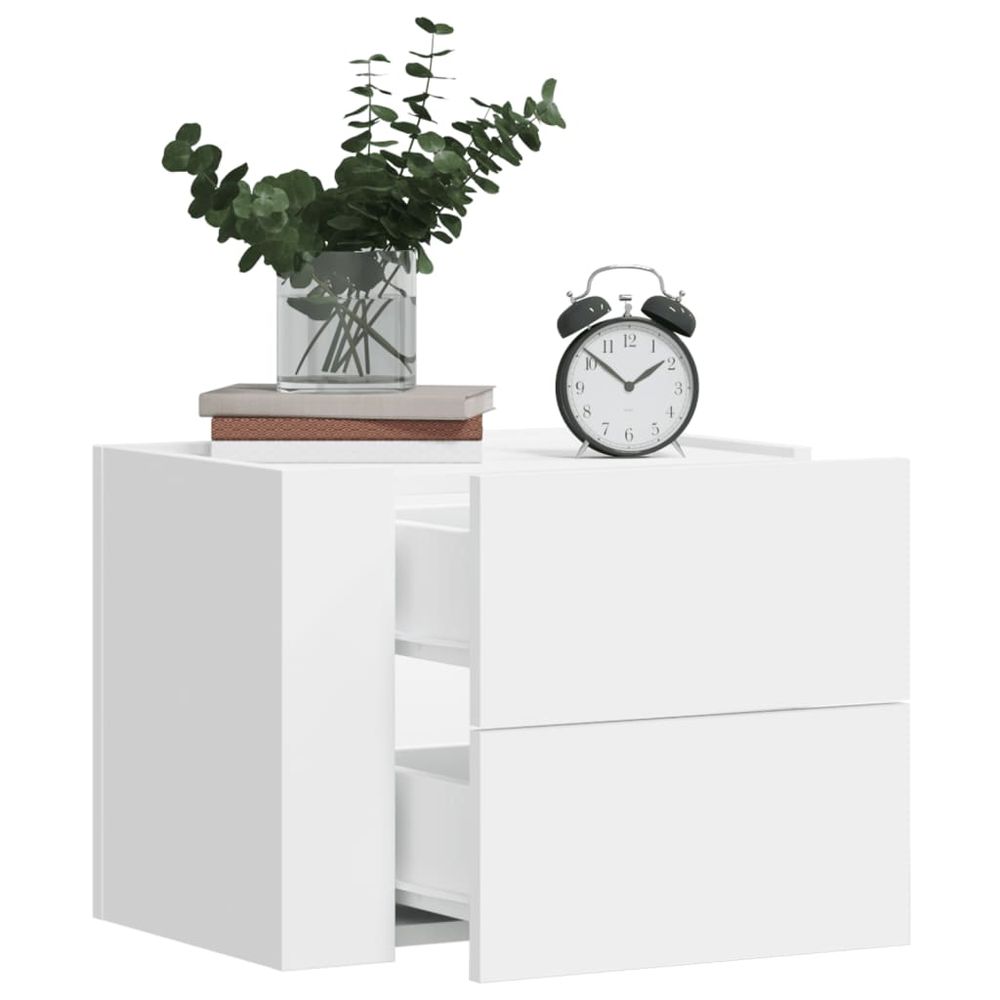 Wall-mounted Bedside Cabinet White 45x30x35 cm - Bedside Table from vidaXL