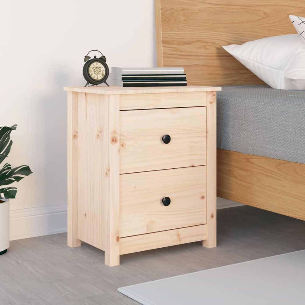 Bedside Cabinet 50x35x61.5 cm vidaXL Solid Wood Pine - Bedside Table from vidaXL