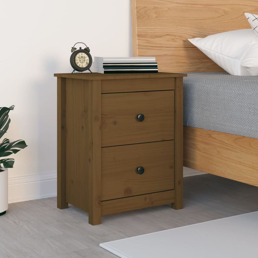 Bedside Cabinet 50x35x61.5 cm vidaXL Solid Wood Pine - Bedside Table from vidaXL
