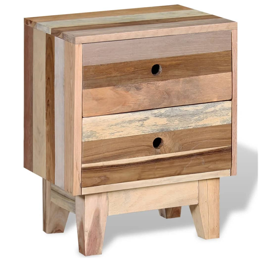 Bedside Cabinet 30x40x50cm vidaXL Solid Reclaimed Wood - Bedside Table from vidaXL