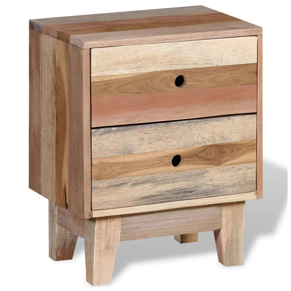 Bedside Cabinet 30x40x50cm vidaXL Solid Reclaimed Wood - Bedside Table from vidaXL