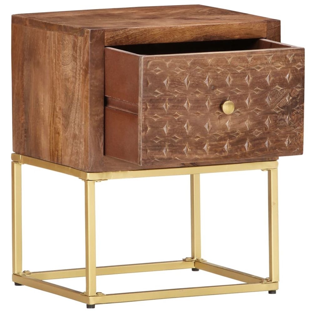 Bedside Cabinet 40x30x50 cm vidaXL Solid Mango Wood - Bedside Table from vidaXL
