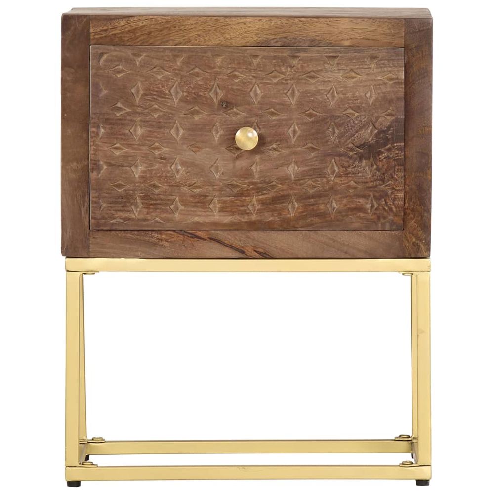 Bedside Cabinet 40x30x50 cm vidaXL Solid Mango Wood - Bedside Table from vidaXL