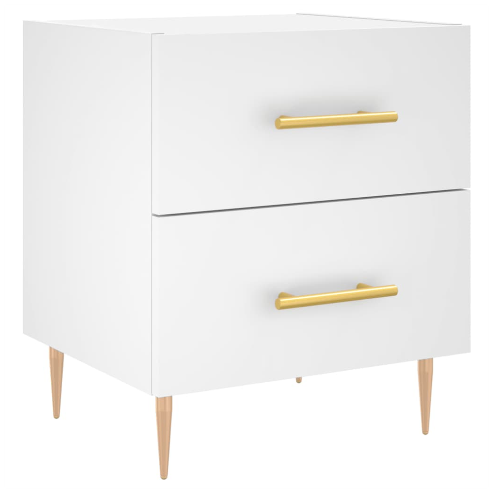Bedside Cabinet White 40x35x47.5 cm vidaXL Engineered Wood - Bedside Table from vidaXL
