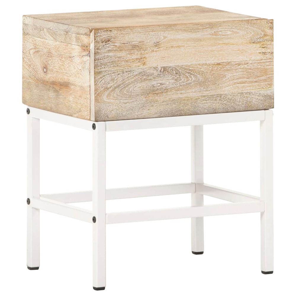 Bedside Table 40x30x50 cm Solid Mango Wood vidaXL - Bedside Table from vidaXL