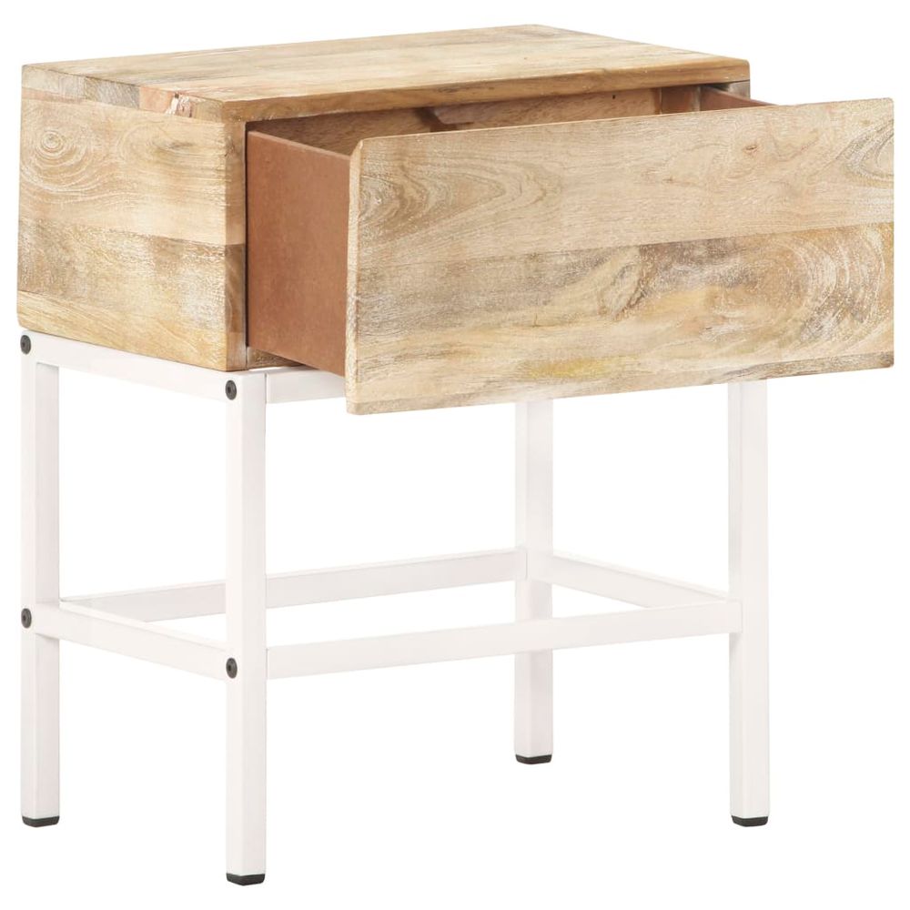 Bedside Table 40x30x50 cm Solid Mango Wood vidaXL - Bedside Table from vidaXL