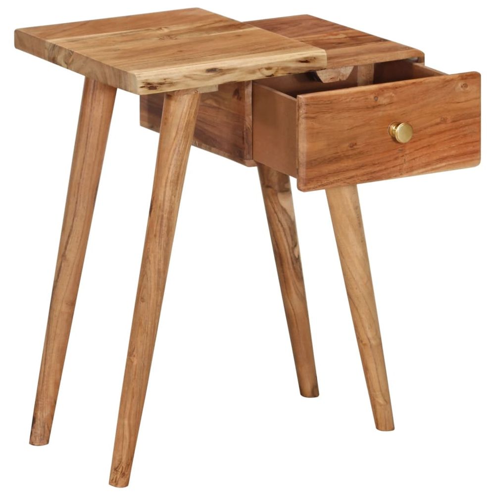 Bedside Table Solid Acacia Wood vidaXL 45x32x55 cm - Bedside Table from vidaXL
