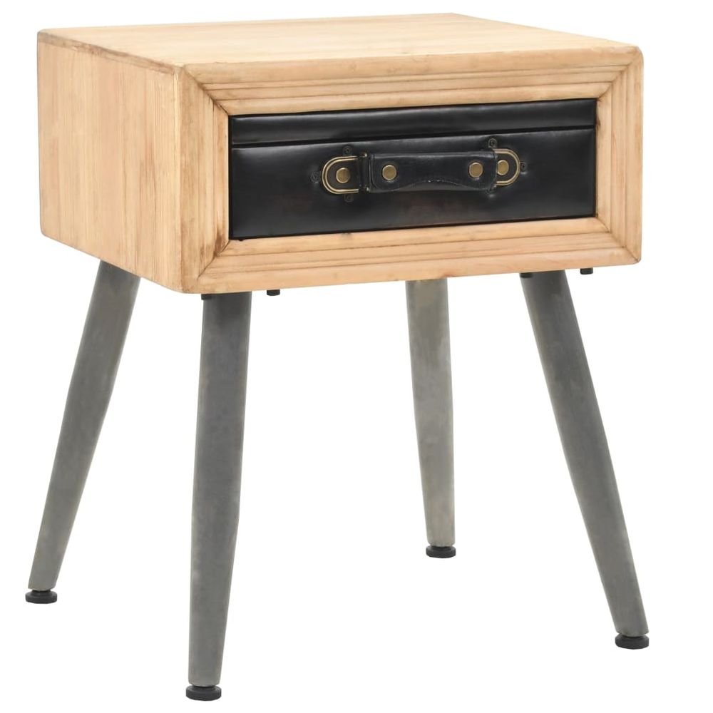 Bedside Table Solid Fir Wood vidaXL 43x38x50 cm - Bedside Table from vidaXL