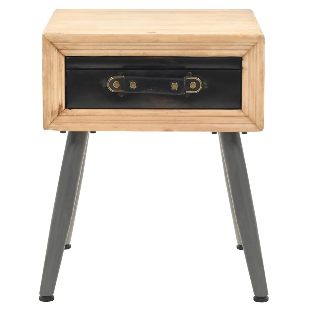 Bedside Table Solid Fir Wood vidaXL 43x38x50 cm - Bedside Table from vidaXL