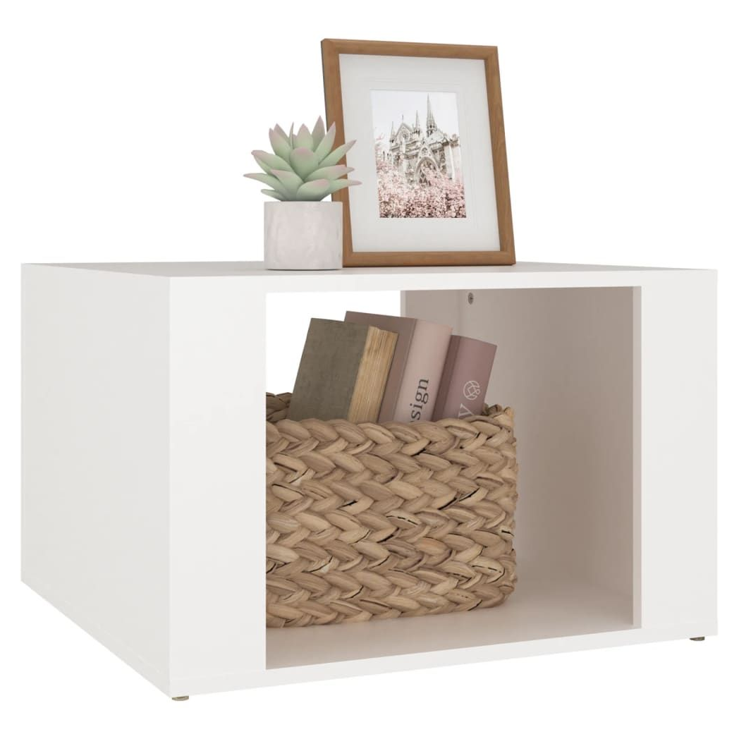 Bedside Table White 57x55x36 cm vidaXL Engineered Wood - Bedside Table from vidaXL