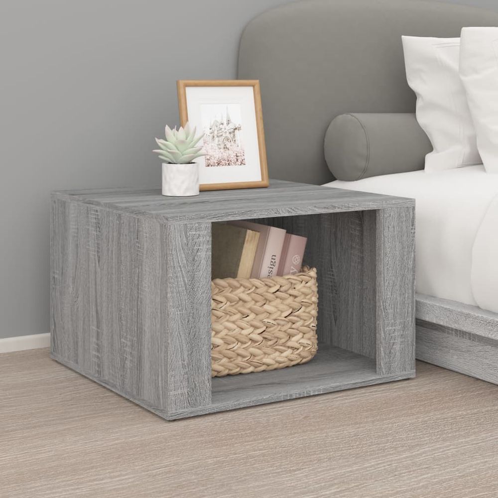 Bedside Table White 57x55x36 cm vidaXL Engineered Wood - Bedside Table from vidaXL