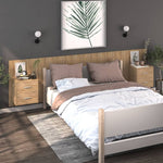 Wall-mounted Bedside Cabinet Brown Oak - Bedside Table from vidaXL