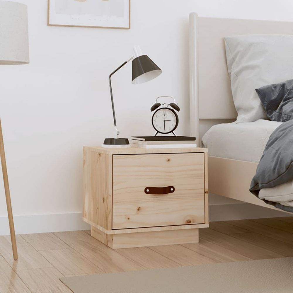 Bedside Cabinet 40x34x35 cm vidaXL Solid Wood Pine - Bedside Table from vidaXL