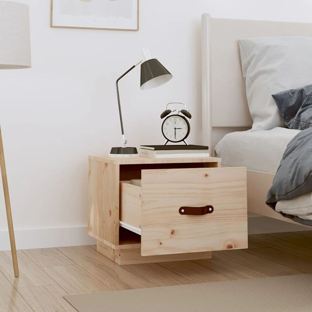 Bedside Cabinet 40x34x35 cm vidaXL Solid Wood Pine - Bedside Table from vidaXL