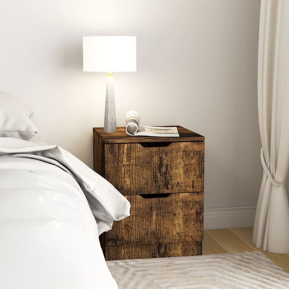 Bedside Cabinet White 40x40x50 cm vidaXL Engineered Wood - Bedside Table from vidaXL