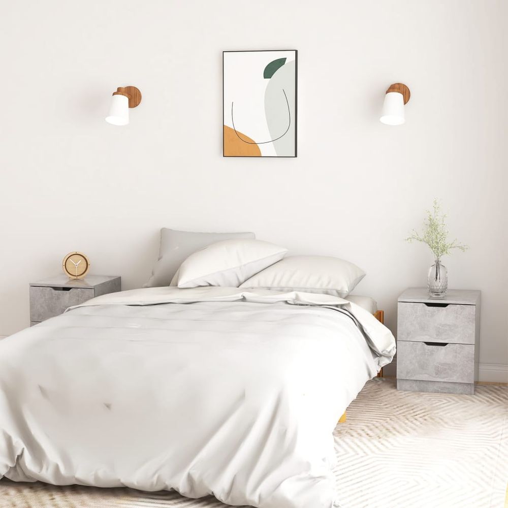 Bedside Cabinet White 40x40x50 cm vidaXL Engineered Wood - Bedside Table from vidaXL