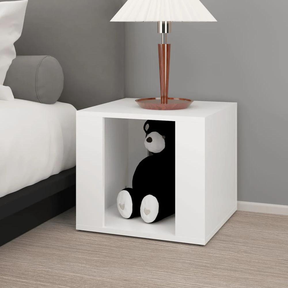 Bedside Table White 41x40x36 cm vidaXL Engineered Wood by vidaXL