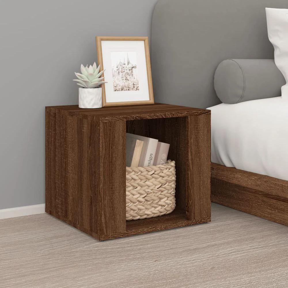Bedside Table White 41x40x36 cm vidaXL Engineered Wood by vidaXL