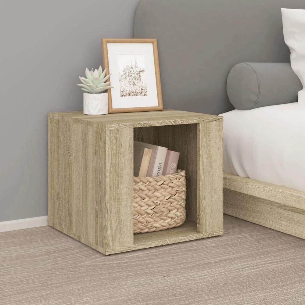 Bedside Table White 41x40x36 cm vidaXL Engineered Wood by vidaXL
