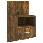 Wall-mounted Bedside Cabinet Smoked Oak - Bedside Table from vidaXL