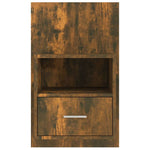 Wall-mounted Bedside Cabinet Smoked Oak - Bedside Table from vidaXL