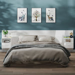 Wall-mounted Bedside Cabinet Smoked Oak - Bedside Table from vidaXL